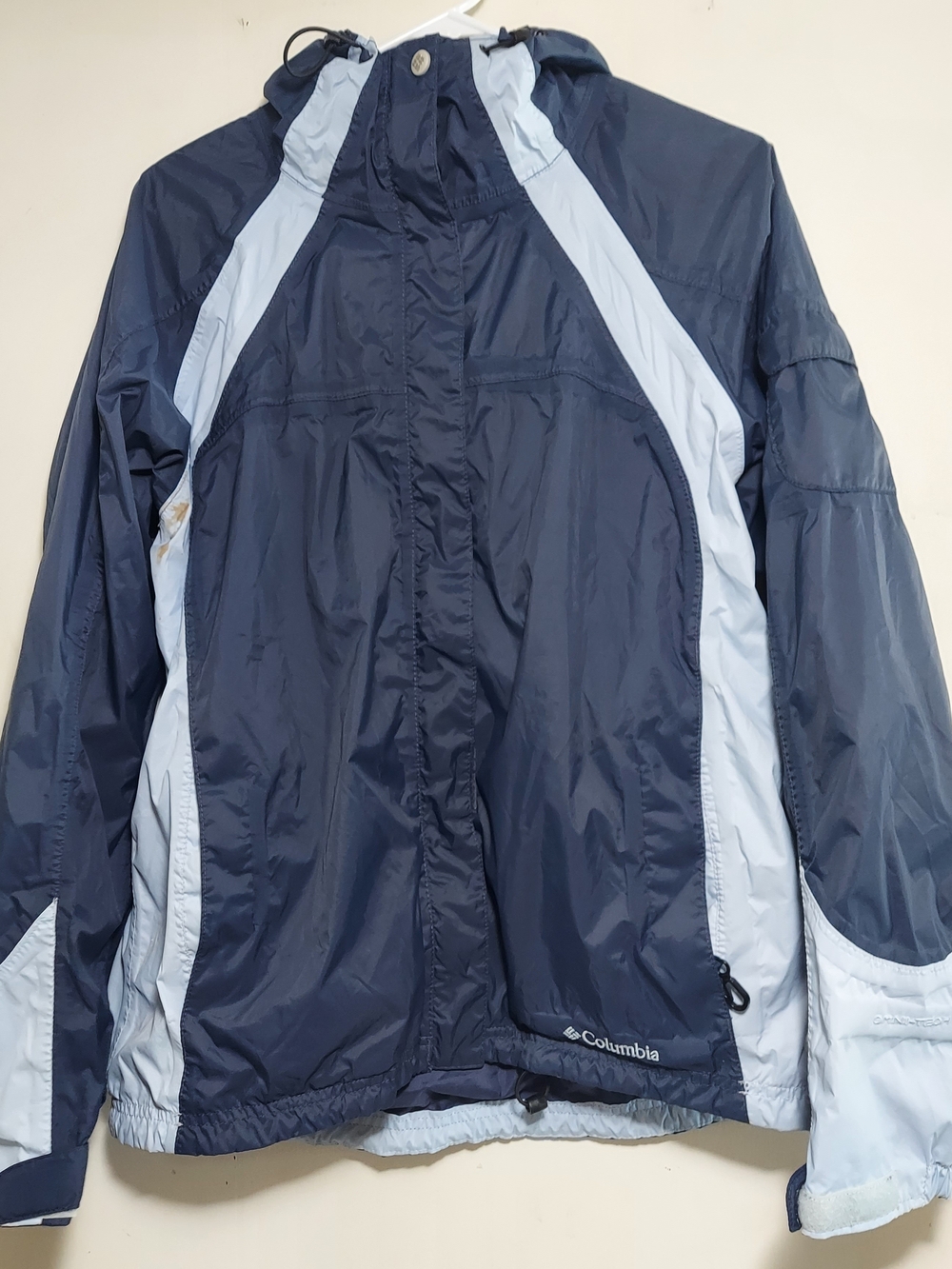 Columbia Navy and Light Blue Men's Windbreaker Jacket